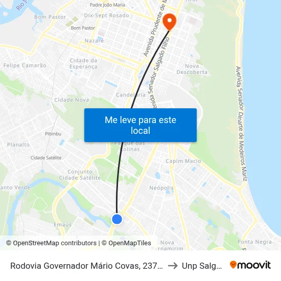 Rodovia Governador Mário Covas, 2375 | Vita Residencial Clube to Unp Salgado Filho map