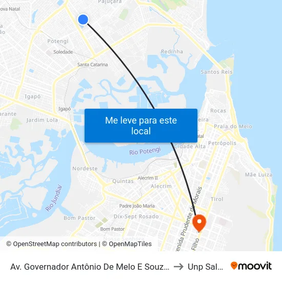 Av. Governador Antônio De Melo E Souza, 2314 | Espetinho Do Zé Periquito to Unp Salgado Filho map