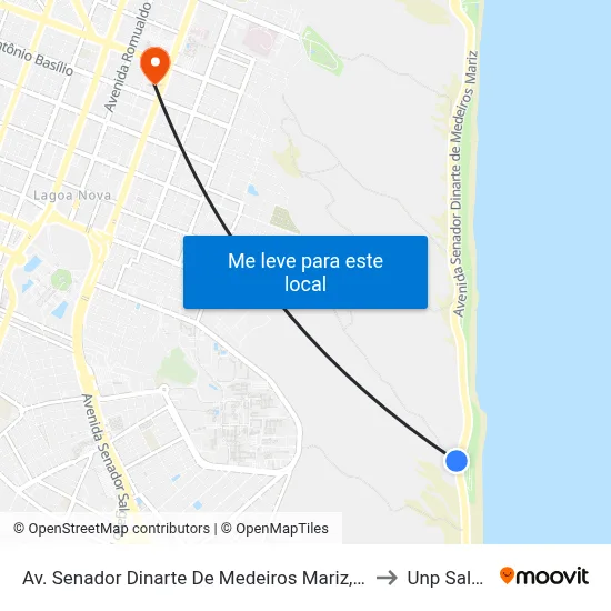 Av. Senador Dinarte De Medeiros Mariz, 5600 | Wish Natal Exclusive Resort to Unp Salgado Filho map
