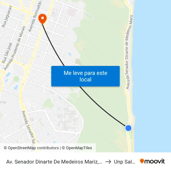 Av. Senador Dinarte De Medeiros Mariz, 5525 | Wish Natal Exclusive Resort to Unp Salgado Filho map