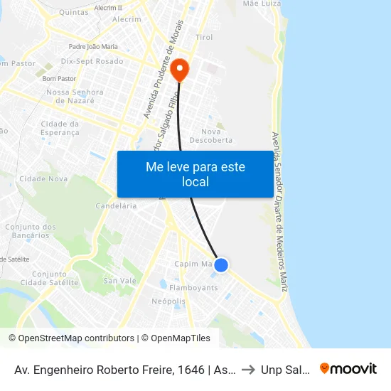 Av. Engenheiro Roberto Freire, 1646 | Assaí Zona Sul (Unidade Ponta Negra) to Unp Salgado Filho map