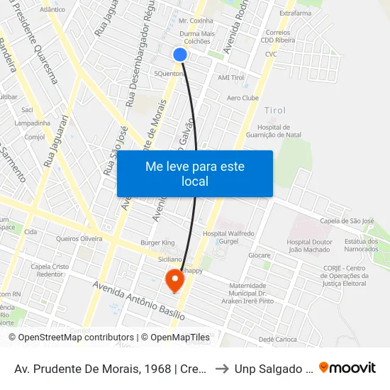 Av. Prudente De Morais, 1968 | Cresci E Perdi to Unp Salgado Filho map