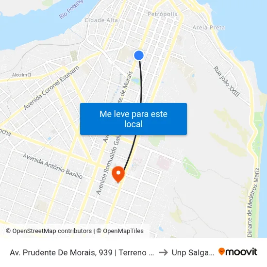 Av. Prudente De Morais, 939 | Terreno Do Edifício Antônio Lira to Unp Salgado Filho map