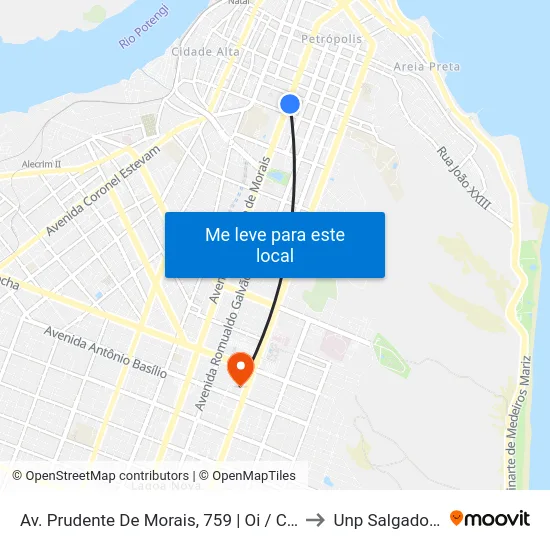 Av. Prudente De Morais, 759 | Oi / Clube Assen to Unp Salgado Filho map