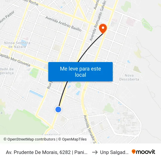 Av. Prudente De Morais, 6282 | Panificadora Bomfim to Unp Salgado Filho map