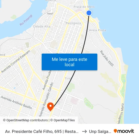 Av. Presidente Café Filho, 695 | Restaurante Casa Do Matuto to Unp Salgado Filho map