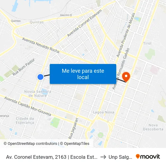 Av. Coronel Estevam, 2163 | Escola Estadual Soldado Luiz Gonzaga to Unp Salgado Filho map