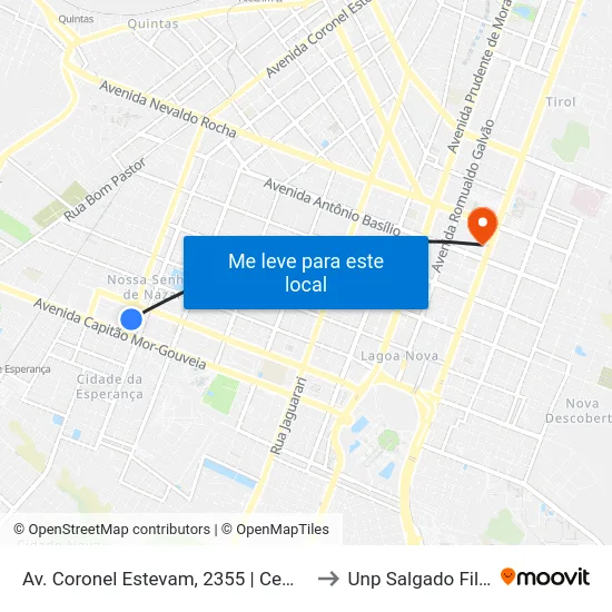 Av. Coronel Estevam, 2355 | Cemure to Unp Salgado Filho map