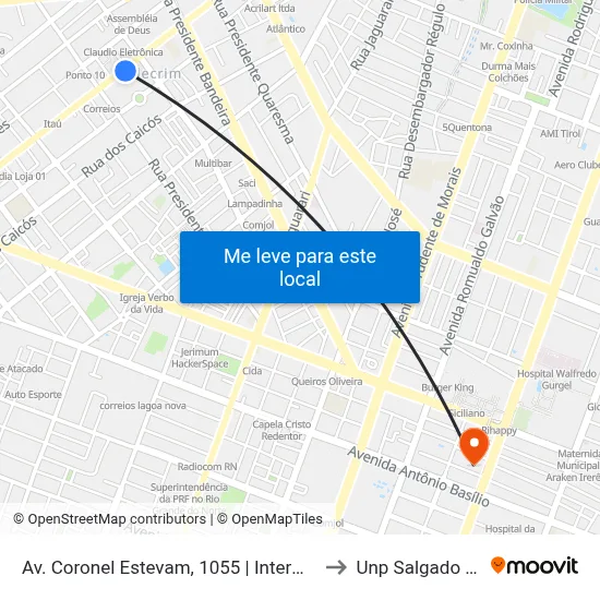 Av. Coronel Estevam, 1055 | Intermunicipal to Unp Salgado Filho map