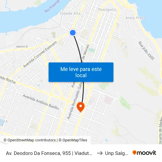 Av. Deodoro Da Fonseca, 955 | Viaduto Do Baldo, Sentido Centro to Unp Salgado Filho map