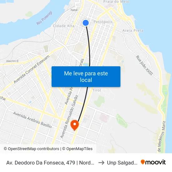 Av. Deodoro Da Fonseca, 479 | Nordestão Petrópolis to Unp Salgado Filho map