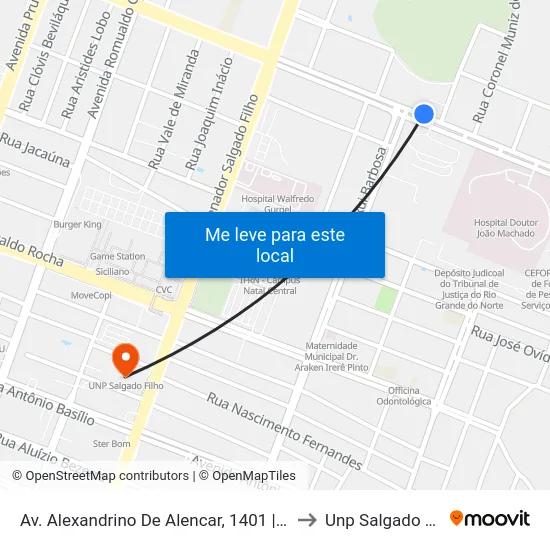 Av. Alexandrino De Alencar, 1401 | Funasa to Unp Salgado Filho map