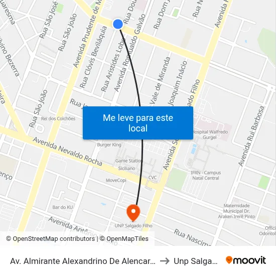 Av. Almirante Alexandrino De Alencar, 1063 | Bompreço to Unp Salgado Filho map