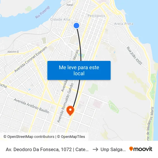 Av. Deodoro Da Fonseca, 1072 | Catedral (Intermunicipais) to Unp Salgado Filho map