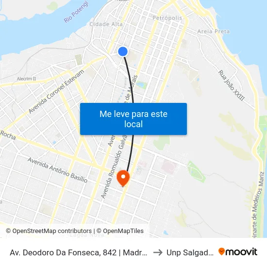 Av. Deodoro Da Fonseca, 842 | Madrugadão Lanches to Unp Salgado Filho map