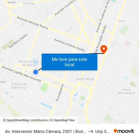 Av. Interventor Mário Câmara, 2301 | Bodega Do Mané / Escola Estadual Judith B. De Melo to Unp Salgado Filho map