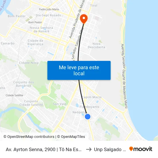 Av. Ayrton Senna, 2900 | Tô Na Esquina Bar to Unp Salgado Filho map