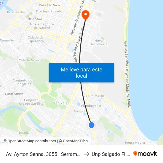 Av. Ayrton Senna, 3055 | Serrambi I to Unp Salgado Filho map