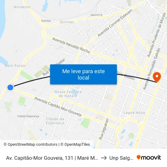Av. Capitão-Mor Gouveia, 131 | Maré Mansa Material De Construção to Unp Salgado Filho map