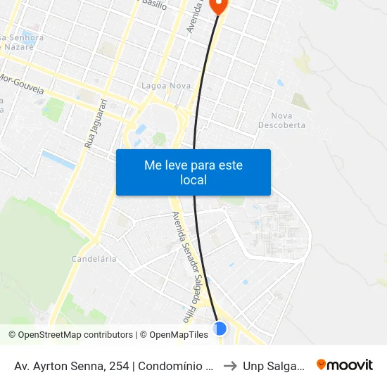 Av. Ayrton Senna, 254 | Condomínio Parque Das Flores to Unp Salgado Filho map