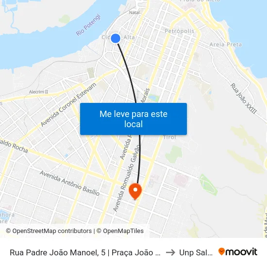 Rua Padre João Manoel, 5 | Praça João Tibúrcio - Antiga Parada Metropolitana to Unp Salgado Filho map