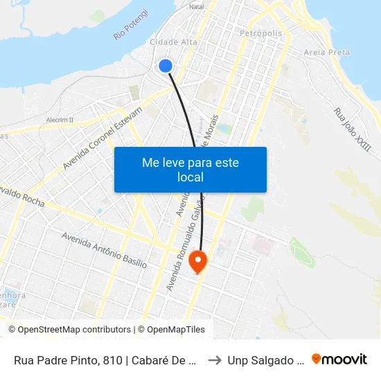 Rua Padre Pinto, 810 | Cabaré De Maria Boa to Unp Salgado Filho map