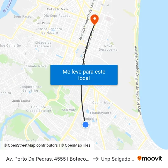 Av. Porto De Pedras, 4555 | Boteco Do Gordin to Unp Salgado Filho map