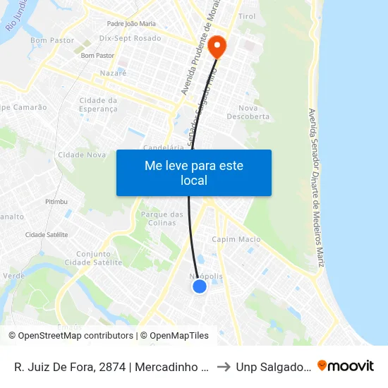 R. Juiz De Fora, 2874 | Mercadinho São Marcos to Unp Salgado Filho map