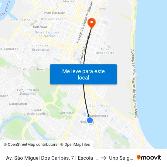 Av. São Miguel Dos Caribés, 7 | Escola Estadual Lourdes Guilherme to Unp Salgado Filho map