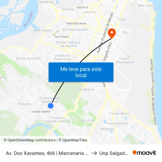 Av. Dos Xavantes, 466 | Marcenaria Do Seu Chico to Unp Salgado Filho map