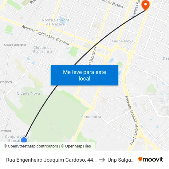 Rua Engenheiro Joaquim Cardoso, 446 | Igreja Santa Clara to Unp Salgado Filho map
