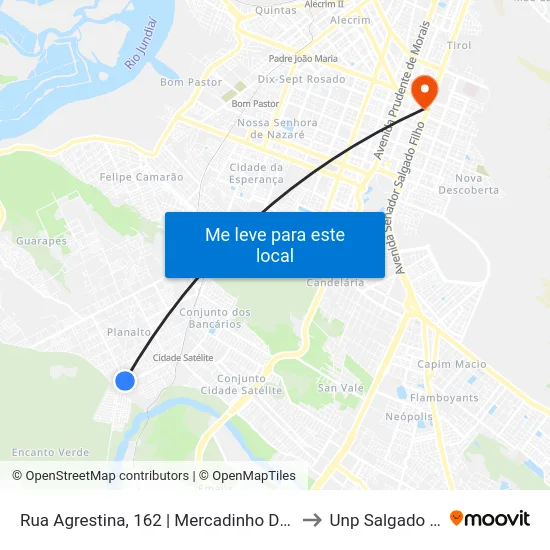 Rua Agrestina, 162 | Mercadinho Do Roberto to Unp Salgado Filho map