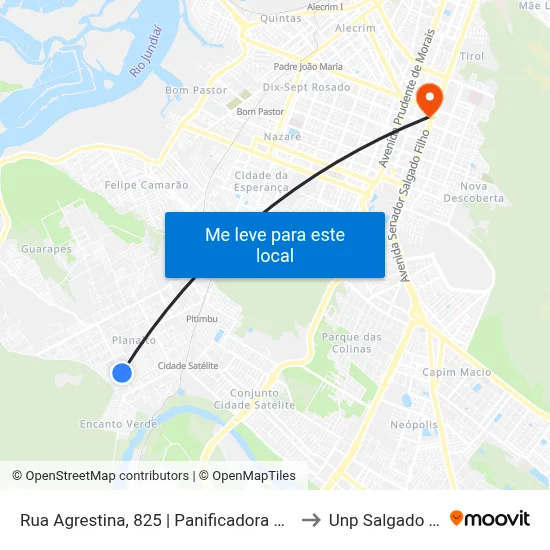Rua Agrestina, 825 | Panificadora Natalense to Unp Salgado Filho map