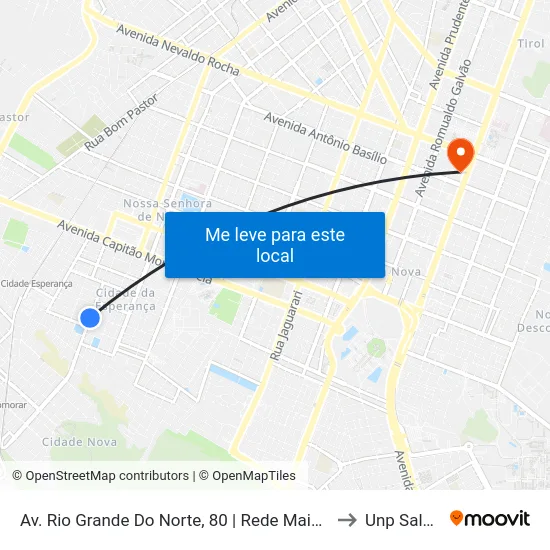 Av. Rio Grande Do Norte, 80 | Rede Mais Serve Bem Cidade Da Esperança to Unp Salgado Filho map