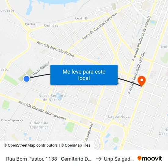 Rua Bom Pastor, 1138 | Cemitério Do Bom Pastor II to Unp Salgado Filho map