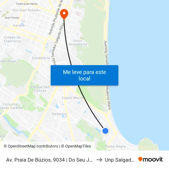 Av. Praia De Búzios, 9034 | Do Seu Jeito Artesanato to Unp Salgado Filho map