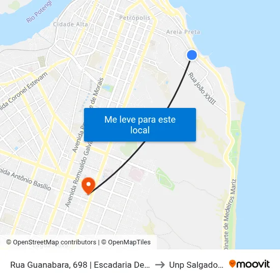 Rua Guanabara, 698 | Escadaria De Mãe Luíza to Unp Salgado Filho map