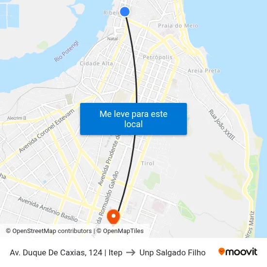 Av. Duque De Caxias, 124 | Itep to Unp Salgado Filho map