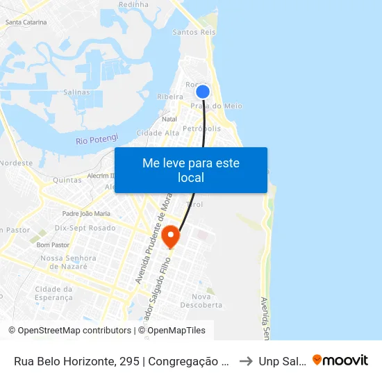 Rua Belo Horizonte, 295 | Congregação Das Irmãs Do Imaculado Coração De Maria to Unp Salgado Filho map