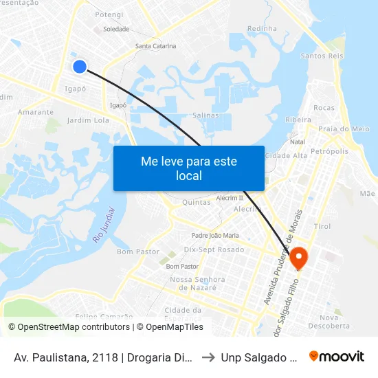 Av. Paulistana, 2118 | Drogaria Dia A Dia to Unp Salgado Filho map