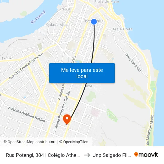 Rua Potengi, 384 | Colégio Atheneu to Unp Salgado Filho map