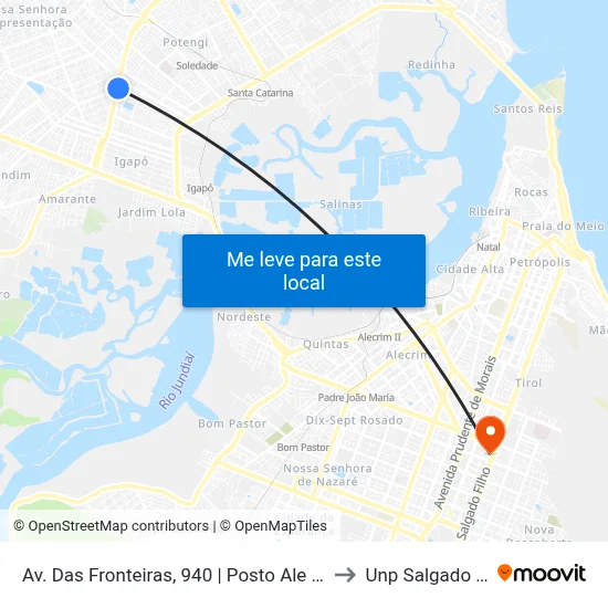 Av. Das Fronteiras, 940 | Posto Ale Interlagos to Unp Salgado Filho map