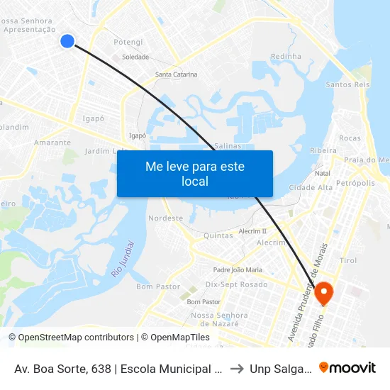 Av. Boa Sorte, 638 | Escola Municipal Profª Dalva De Oliveira to Unp Salgado Filho map