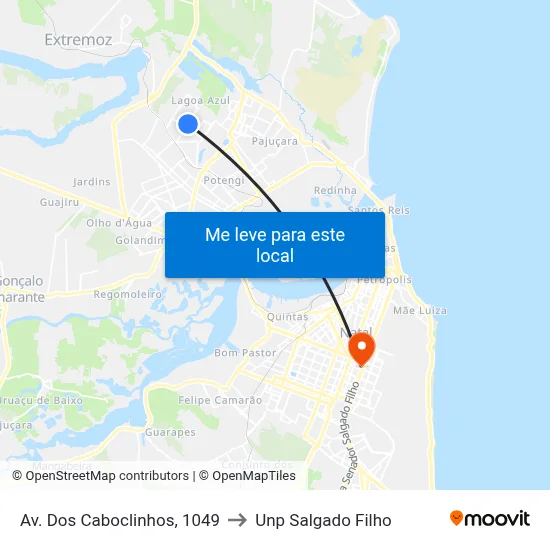Av. Dos Caboclinhos, 1049 to Unp Salgado Filho map