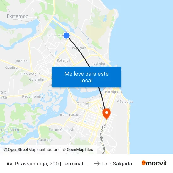 Av. Pirassununga, 200 | Terminal Gramoré to Unp Salgado Filho map