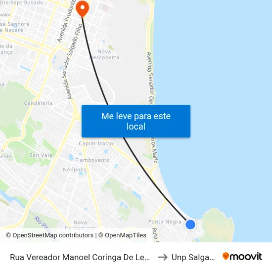 Rua Vereador Manoel Coringa De Lemos, 466 | Igrejinha to Unp Salgado Filho map
