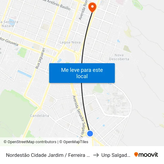 Nordestão Cidade Jardim / Ferreira Costa - Urbano to Unp Salgado Filho map