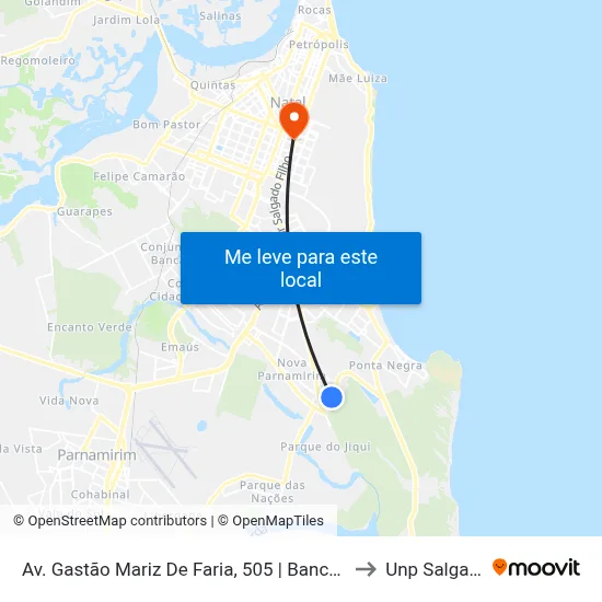 Av. Gastão Mariz De Faria, 505 | Banca Prática Cidade Verde to Unp Salgado Filho map