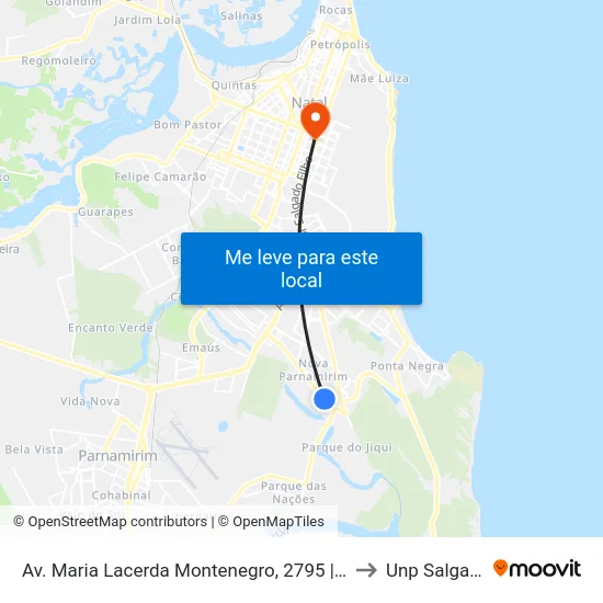 Av. Maria Lacerda Montenegro, 2795 | Residencial Flamingo to Unp Salgado Filho map