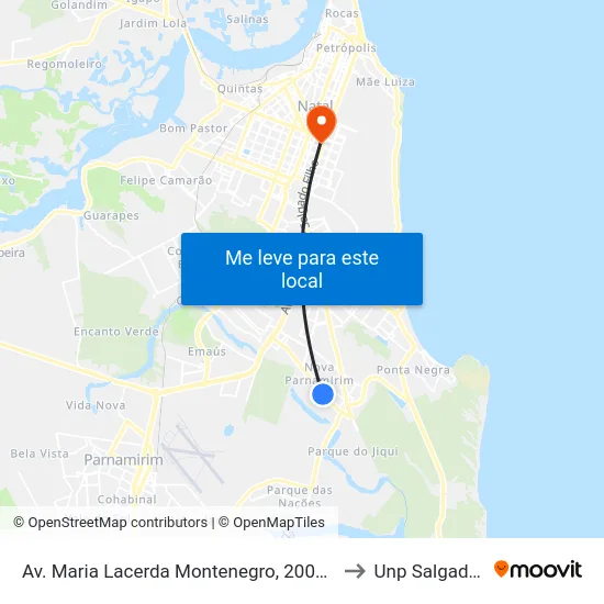 Av. Maria Lacerda Montenegro, 2000 | Premier Mall to Unp Salgado Filho map